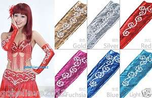   Costume Accessory Sequins Elastic Gloves Sleeves 1 Pair 43cm  