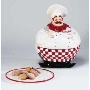  Chubby Chef Cookie Jar and Plate Furniture & Decor