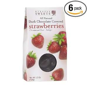 Harvest Sweets Dark Chocolate Covered Strawberries, 3.5 Ounce (Pack of 