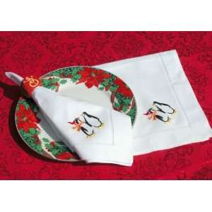  Penguin Christmas Napkins 22 square 