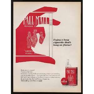  1965 Pall Mall Cigarette Red Hand Print Ad (9318)