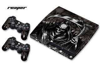 SKIN for PS3 SLIM + CONTROLLER PLAYSTATION 3 MOD REAPER  