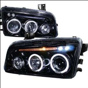  Dodge Charger Projector Headlight Gloss Black Housing 