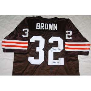  Jim Brown Autographed Cleveland Browns Jersey With HOF 71 