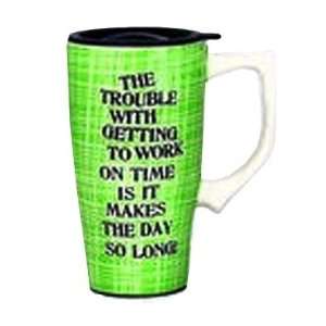  to Work Ceramic Commuter Travel Coffee cup MUG