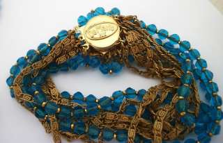VTG Miriam Haskell style DEMARIO Grand Parure set Necklace Bracelet 