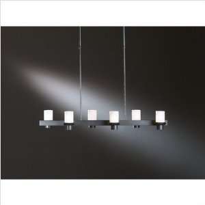   Light Long Pendant Finish Natural lron, Shade Color Stone and Clear