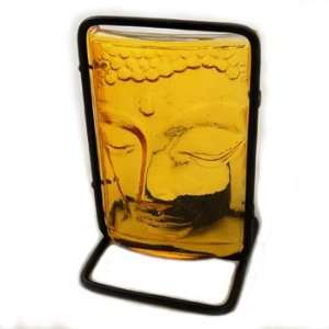  Colored Glass Buddha Candle Holder