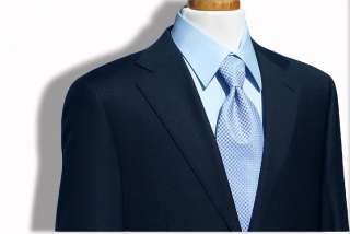 New M.Valentino Solid Navy Blue 2B Mens Designer Dress Business Suit 