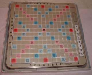 Deluxe Scrabble Game w Rotating Turntable Complete 1989  