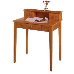   Pine Solid Wood Hutch Writing Desk for Small Spaces 21713993335  