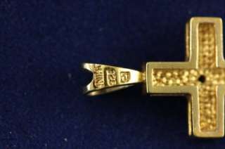   Jewelry Gold Vermeil Diamond Christian Cross Necklace Pendant  