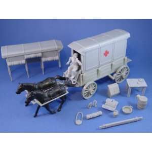  Marx Civil War Playset CTS Confederate Ambulance Wagon Set 