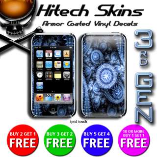 iPod Touch 3rd gen skin   BLUE DIGITAL VIRUS  