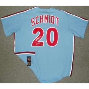 Mike Schmidt Autographed Jersey   Cooperstown Collection Majestic
