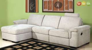 Modern Neutral Fabric Sectional Chaise Sofa Couch NEW  