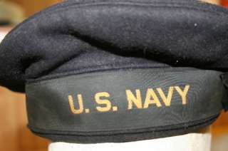   NAMED ORIGINAL US NAVY DONALD DUCK BERET HAT CAP MINTY EXTERIOR LOOK