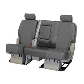   Custom Fit Rear Bench Seat Cover   Genuine Leather, Gray Automotive