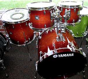 Yamaha Oak Custom Drum Set Shell Pack Amber Sunburst 10, 12, 16, 22 