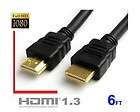 NEW 6FT HDMI CABLE BLURAY Player 3D DVD PS3 HDTV XBOX LCD HD TV 1080P