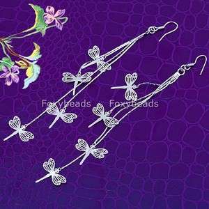   Nickel Free Dragonfly Dangle Charm Jewellery Ear Hook Earrings 1 Pair