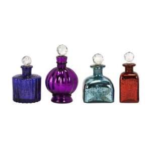  Rouge Glass Decanters   Set of 4