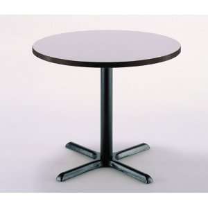 36 Round Table with Pedestal Base Gray Nebula Office 