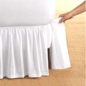  Detachable Bedskirt Dust Ruffle King Size 21 drop White 