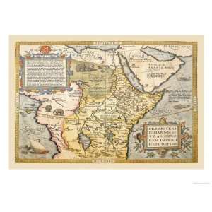   of Northeastern Africa Giclee Poster Print by Abraham Ortelius, 24x18