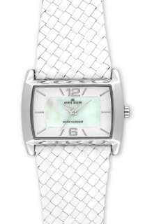 AK Anne Klein Watch with Braided Leather Strap  