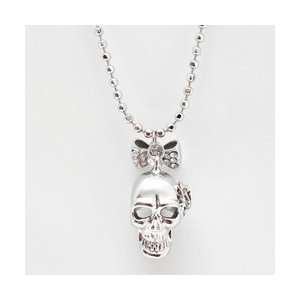  Alexander Mcqueen Style Skull with Ribbon Charm and Chain 