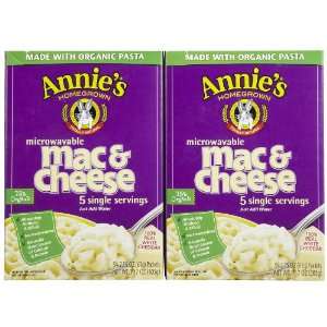 Annies Homegrown White Cheddar Microwavable Mac & Cheese, 5 ct, 2 pk 