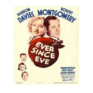 Ever Since Eve, Marion Davies, Robert Montgomery, 1937 Premium Poster 