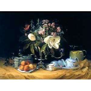  Elizabeth Brandon Flowers With Fruit And Tea Pot 22x18 