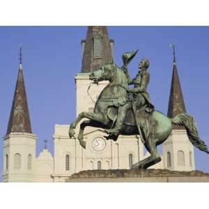 Jackson Square, St. Louis Cathedral, New Orleans, Louisiana, USA 