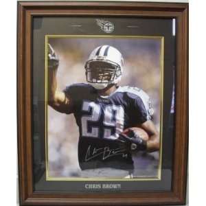 Chris Brown Framed Autographed/Hand Signed Tennessee Titans 16X20 