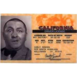 Curly Howard Novelty Drivers License
