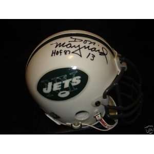 Don Maynard Autographed New York Jets Authentic mini helmet w/ COA