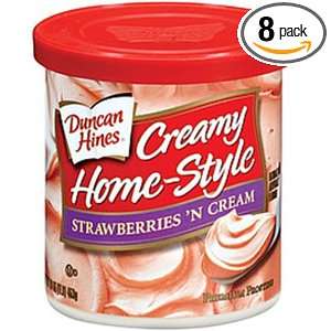Duncan Hines Creamy Home Style Strawberry Frosting, 16 Ounce (Pack of 