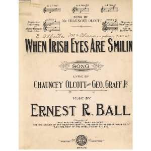   ARE SMILING CHAUNCEY OLCOTT AND GEO. GRAFF JR & ERNEST R. BALL Books