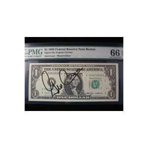  Signed Cernan, Eugene $1 1985 Federal Reserve Note Boston 