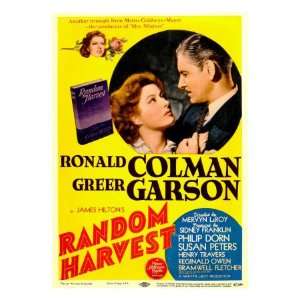 Random Harvest, Greer Garson, Ronald Colman on Midget Window Card 