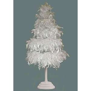  Feather Tree Heather Grey with Silver Glitter 36 Inch 