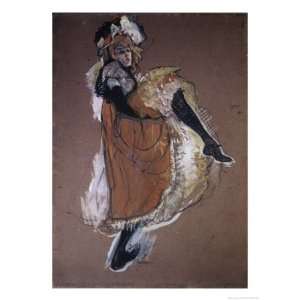   Avril Dancing Giclee Poster Print by Henri de Toulouse Lautrec, 24x32