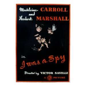 Was a Spy, Herbert Marshall, Madeleine Carroll, 1933 Photographic 