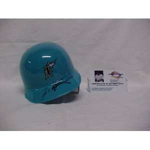 Ivan Rodriguez Autographed Florida Marlins Mini Batting Helmet w 
