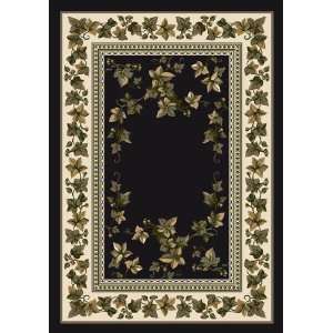  Signature Collection Ivy Valley Onyx Black Floral Border 