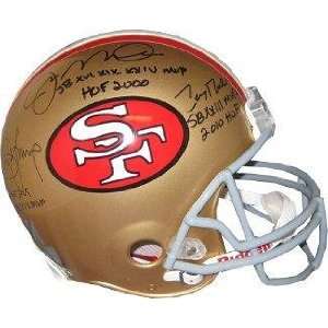 Jerry Rice Signed Helmet   Full Size Proline w Montana & Young Hall of 