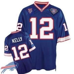  Buffalo Bills #12 Jim Kelly Mitchell&Ness Jersey Blue Nfl 