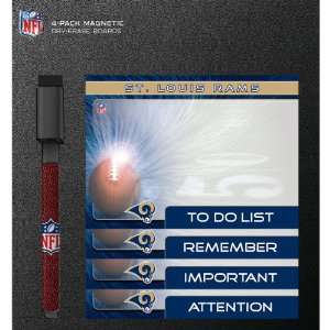  John F. Turner St. Louis Rams Magnetic To Do Notes  4 Pack 